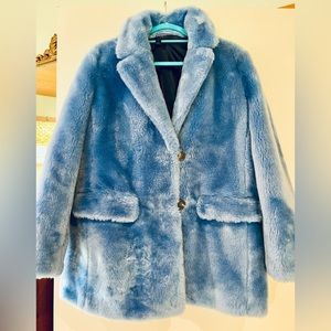 JCrew Teddy Coat Periwinkle Blue NWT